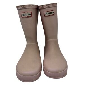 Hunter Nebula Pink Boots Girls Size 12 Rainboots Rubber Tall Boot